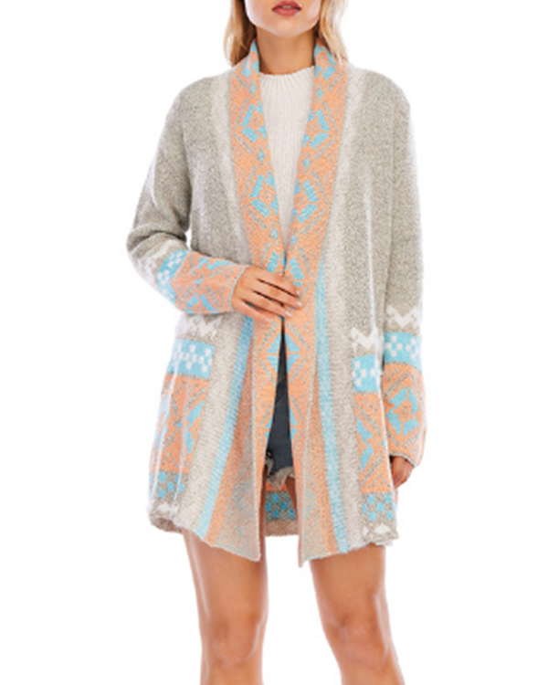 Women's Bohemian Midi Knitted Cardigan