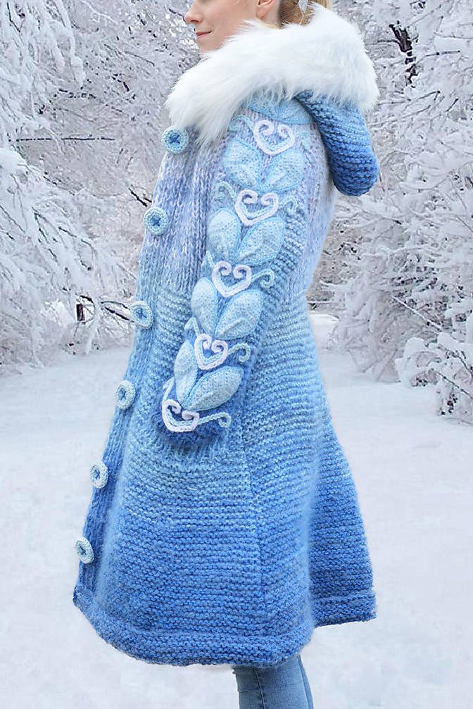 Women Casual Plus Size Long Sleeve Outwear -Blue - Last 58 pcs Left