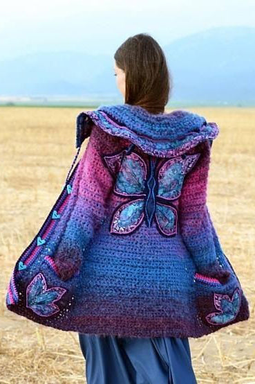 Women Long Sleeve Butterfly Plus Size Outwear - Last 98 pcs Left