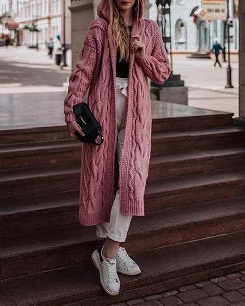 Longs Sweater Wind Coat Women Fall Solid Fashionable Outwear Coat