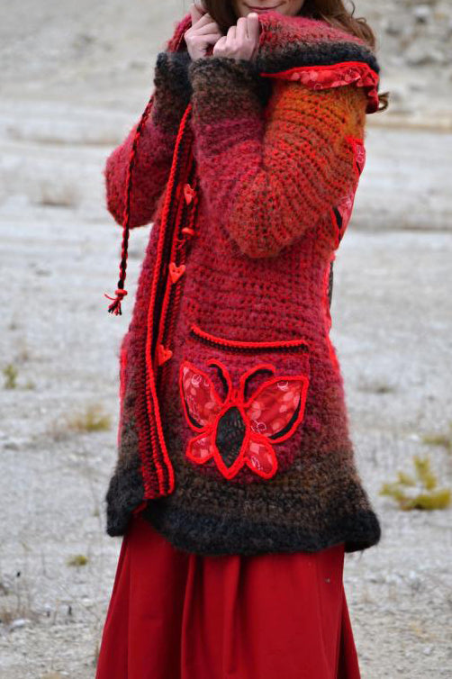 Women Long Sleeve Butterfly Plus Size Outwear - Last 98 pcs Left