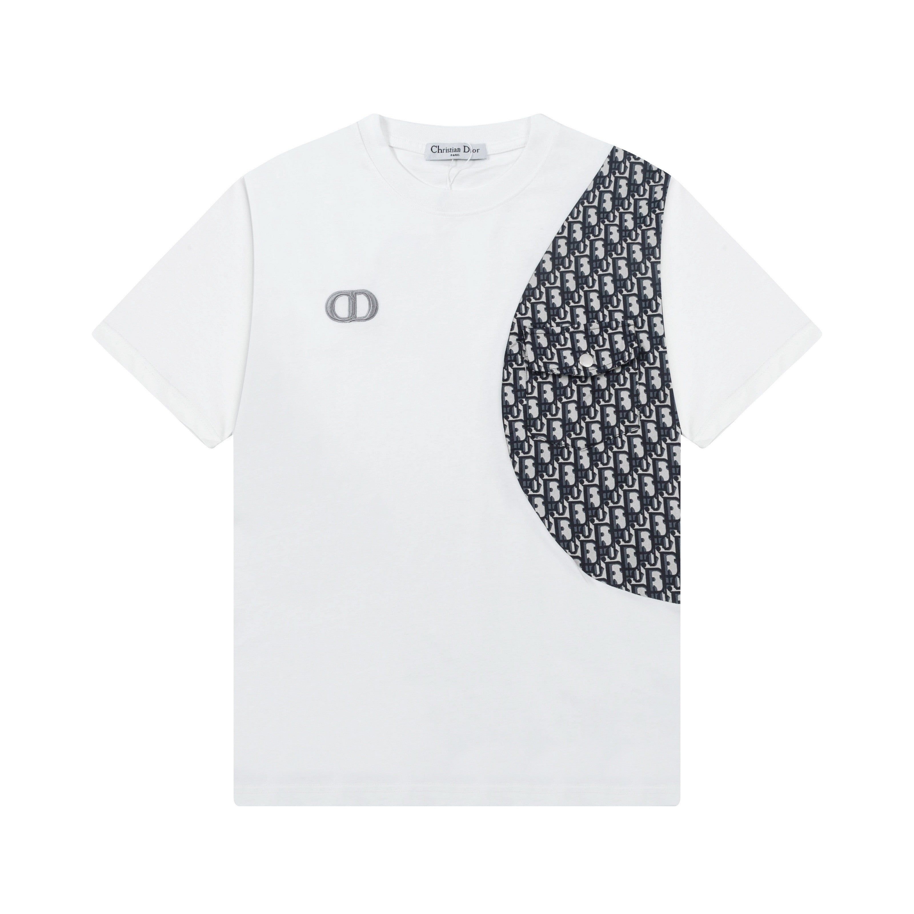 2025ss embroidered splicing t-shirt