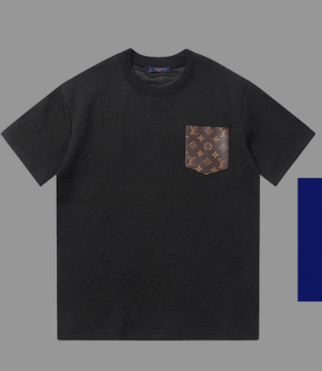 0617 New jacquard pocket T-shirt