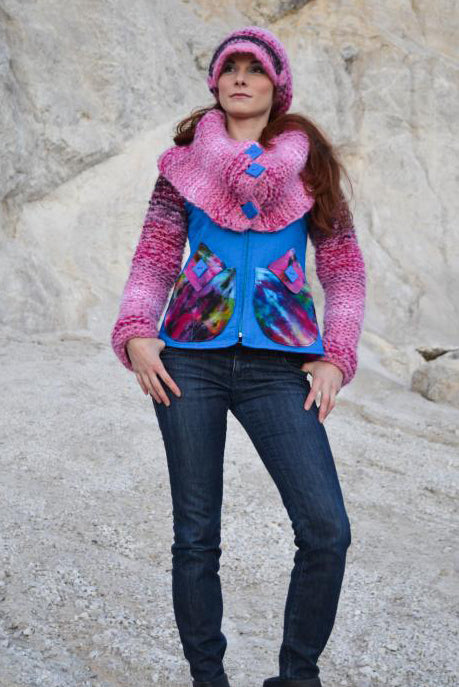 Women Casual Plus Size Long Sleeve Sweater With Hat