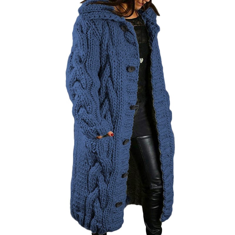 2022 Knitted Thick-Line Jumper Coat
